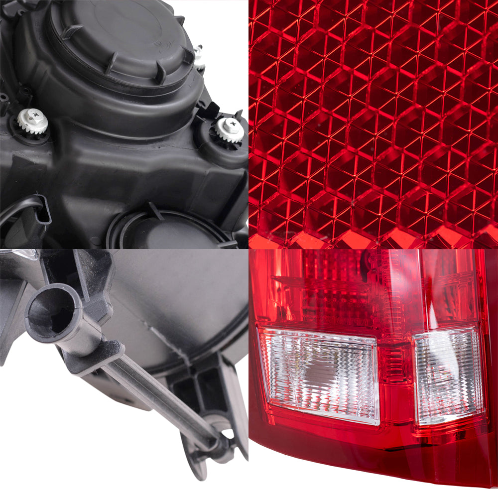 Brock Replacement Driver and Passenger Side Halogen Combination Headlights, Fog Lights, Tail Lights and Rear Reflectors 8 Piece Set Compatible with 2010-2013 SRX