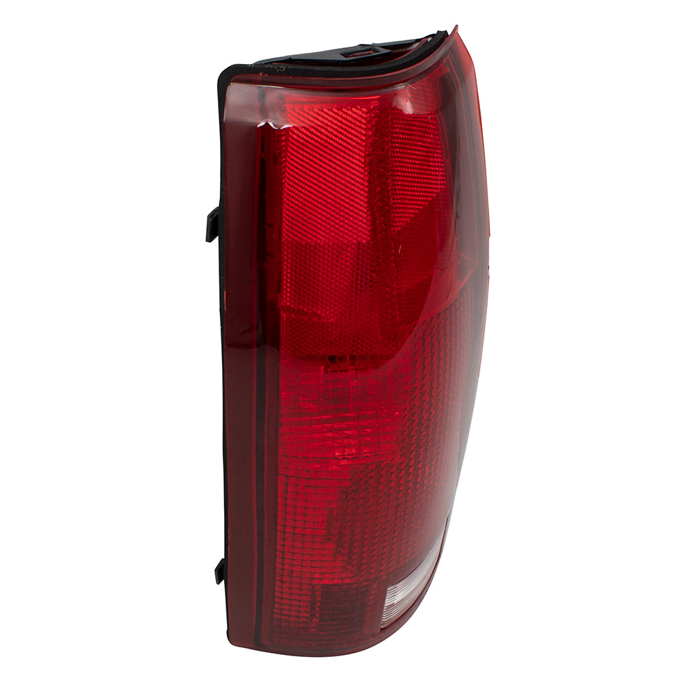 Brock Replacement Driver Tail Light with Bulb Sockets & Connector Plate Compatible with 88-99 Pickup 00 2500/3500 C/K Old Body Style Truck
