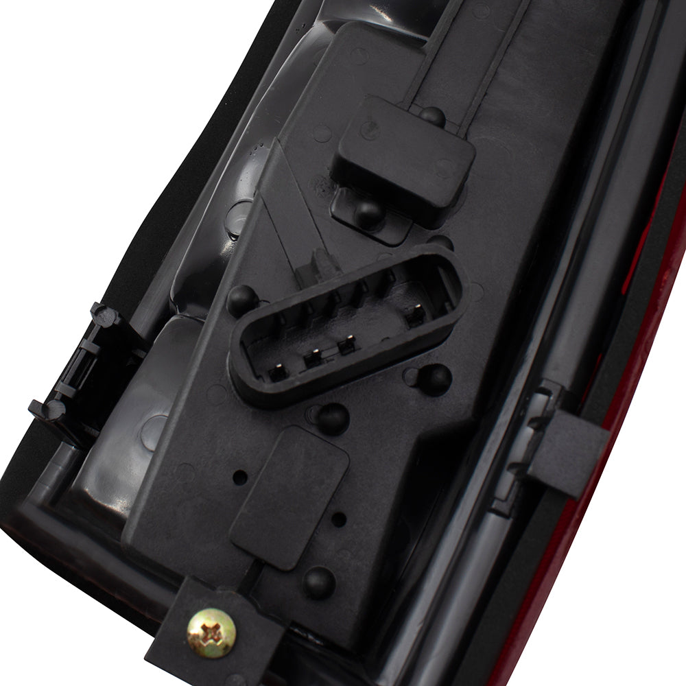 Brock Replacement Driver Tail Light with Bulb Sockets & Connector Plate Compatible with 88-99 Pickup 00 2500/3500 C/K Old Body Style Truck