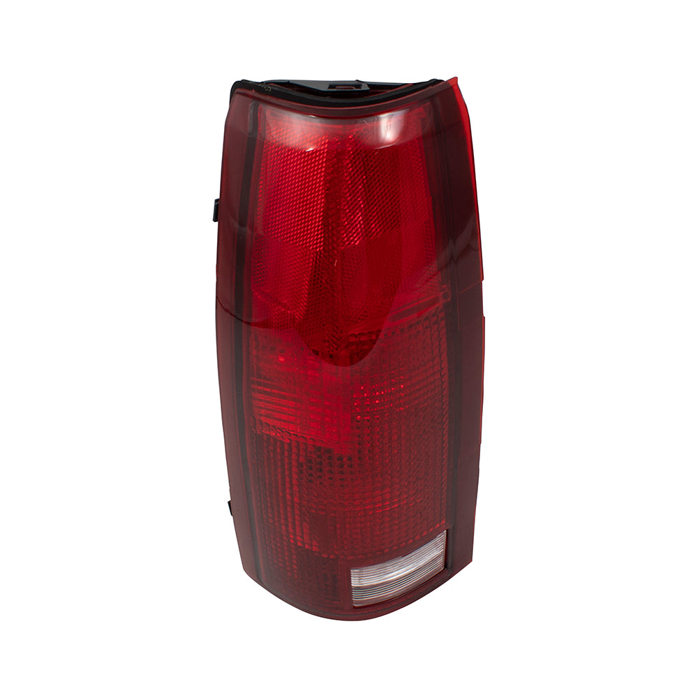Brock Replacement Driver Tail Light with Bulb Sockets & Connector Plate Compatible with 88-99 Pickup 00 2500/3500 C/K Old Body Style Truck
