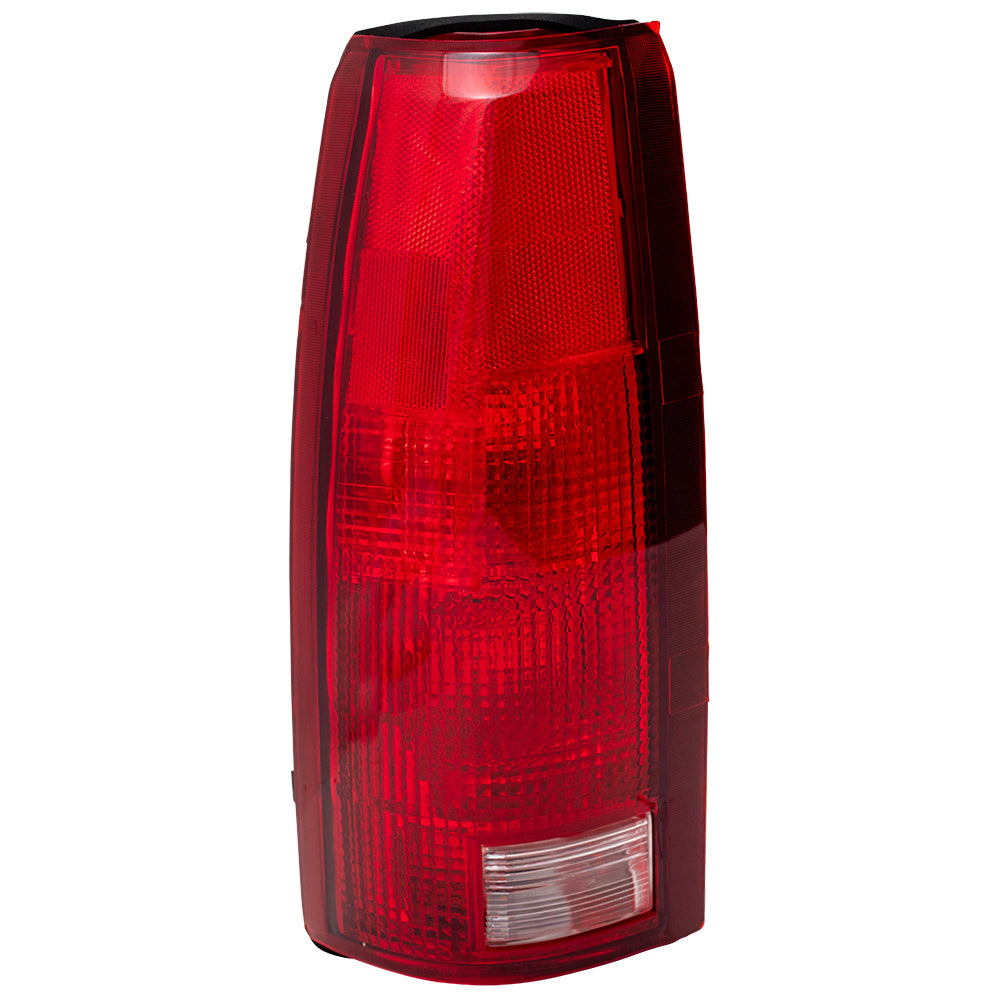 Brock Replacement Driver Tail Light Compatible with 88-99 C1500 K1500 C2500 K2500 C3500 K3500 Pickup 16506355