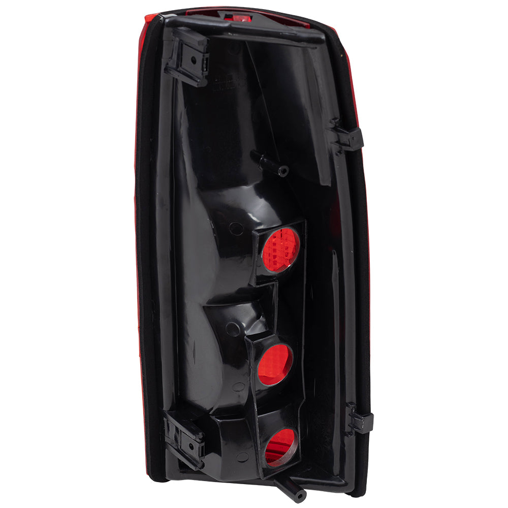 Brock Replacement Driver Tail Light Compatible with 88-99 C1500 K1500 C2500 K2500 C3500 K3500 Pickup 16506355