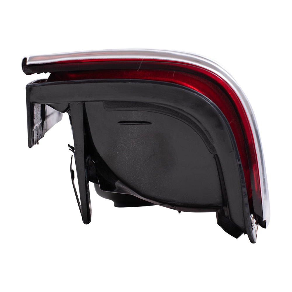 Brock Replacement Passenger Tail Light with Chrome Bezel Compatible with 1982-1993 S10 S15 Pickup Truck 915708