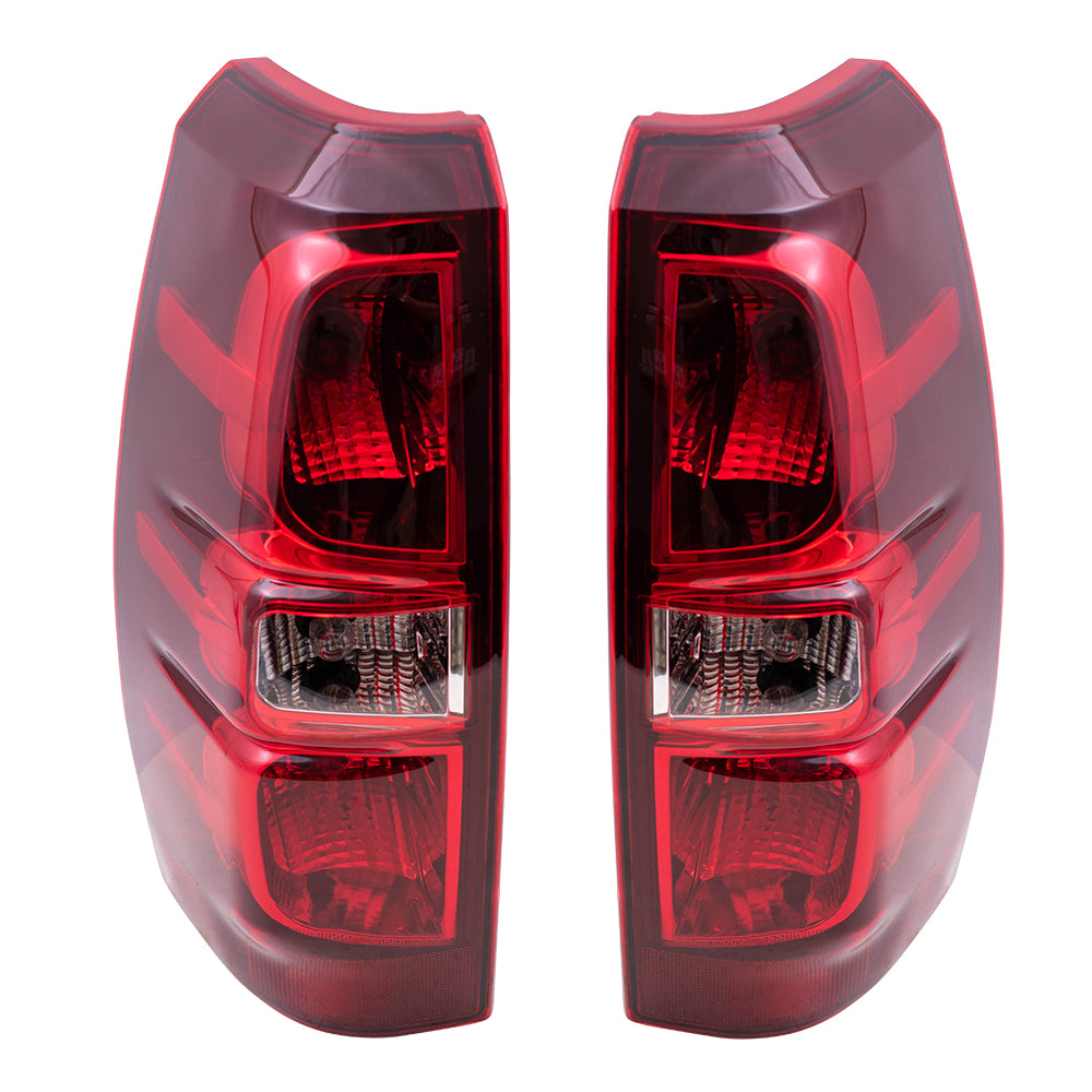 Brock Replacement Driver and Passenger Set Tail Lights Compatible with 2007-2013 Avalanche Pickup Truck 22739263 22739264