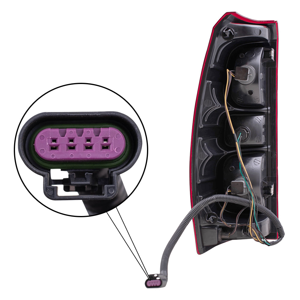 Brock Replacement Driver and Passenger Set Tail Lights Compatible with 2007-2013 Avalanche Pickup Truck 22739263 22739264