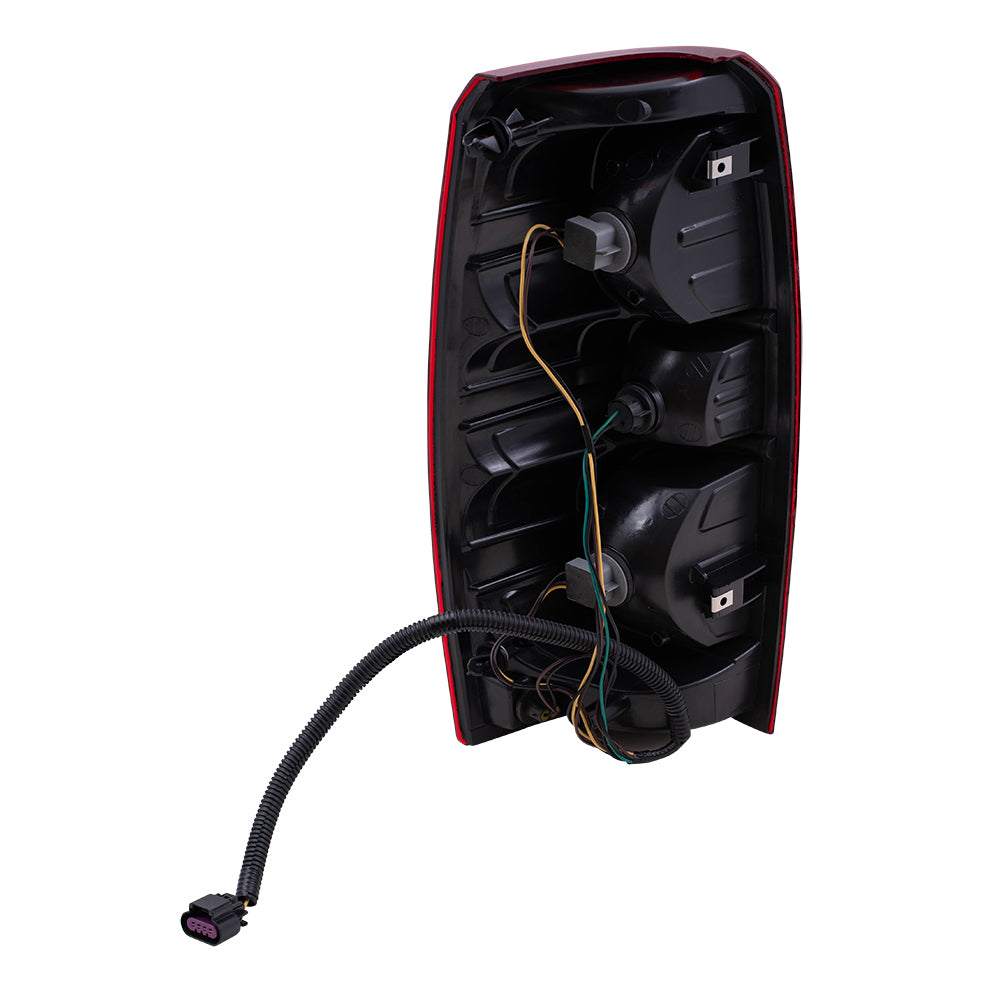 Brock Replacement Driver and Passenger Set Tail Lights Compatible with 2007-2013 Avalanche Pickup Truck 22739263 22739264