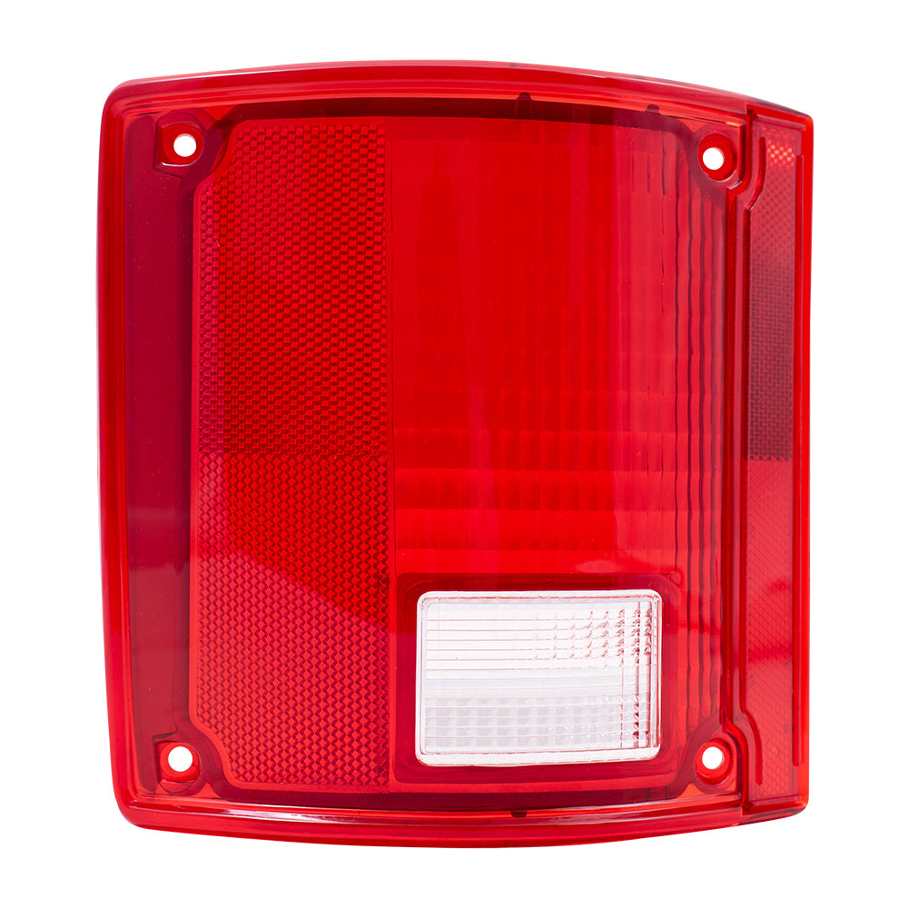 Brock Replacement Driver Tail Light Lens Compatible with 1973-1991 Blazer Suburban Jimmy Pickup Truck 5965775