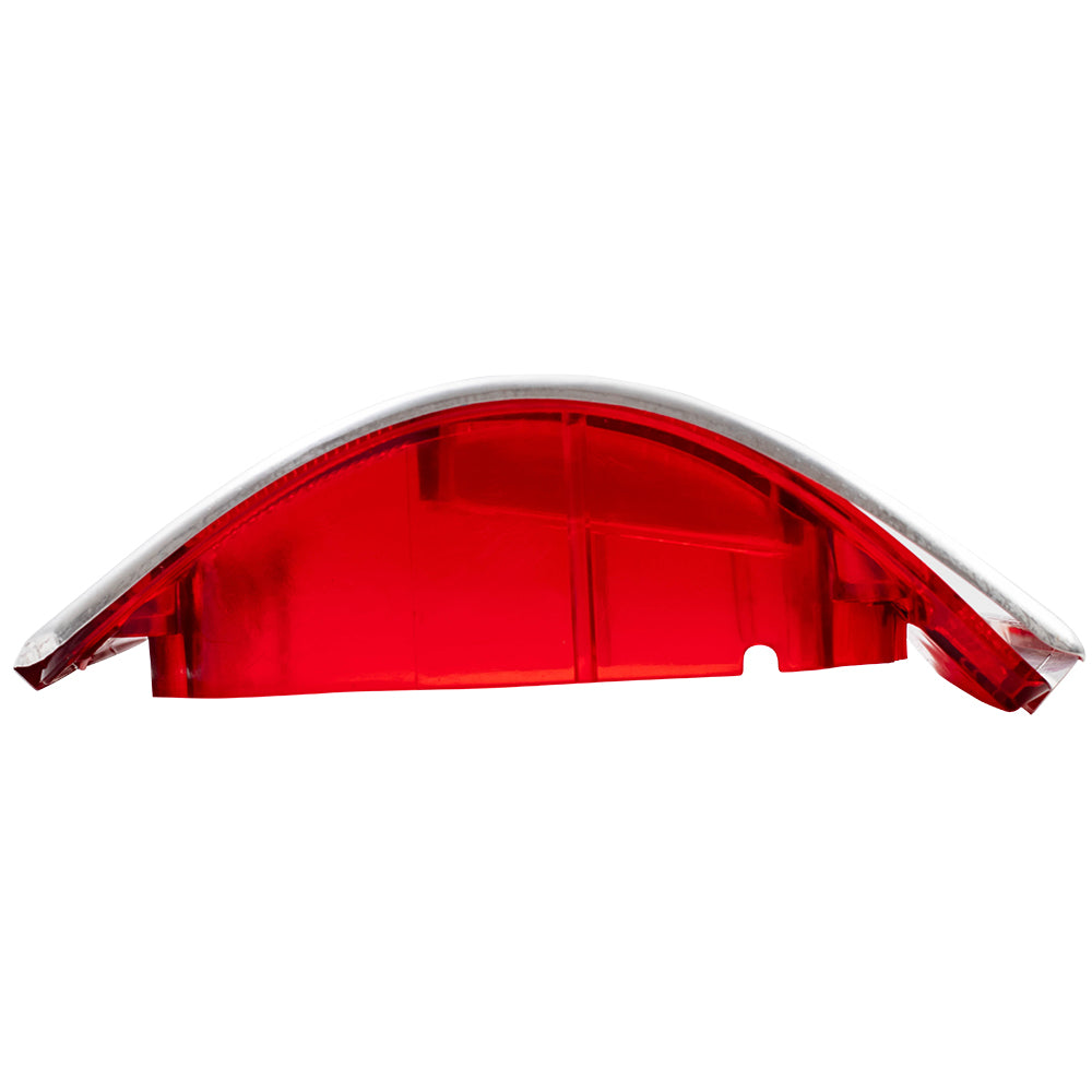 Brock Replacement Driver Tail Light Lens with Chrome Trim Compatible with 73-91 C/K Pickup Truck 5968329