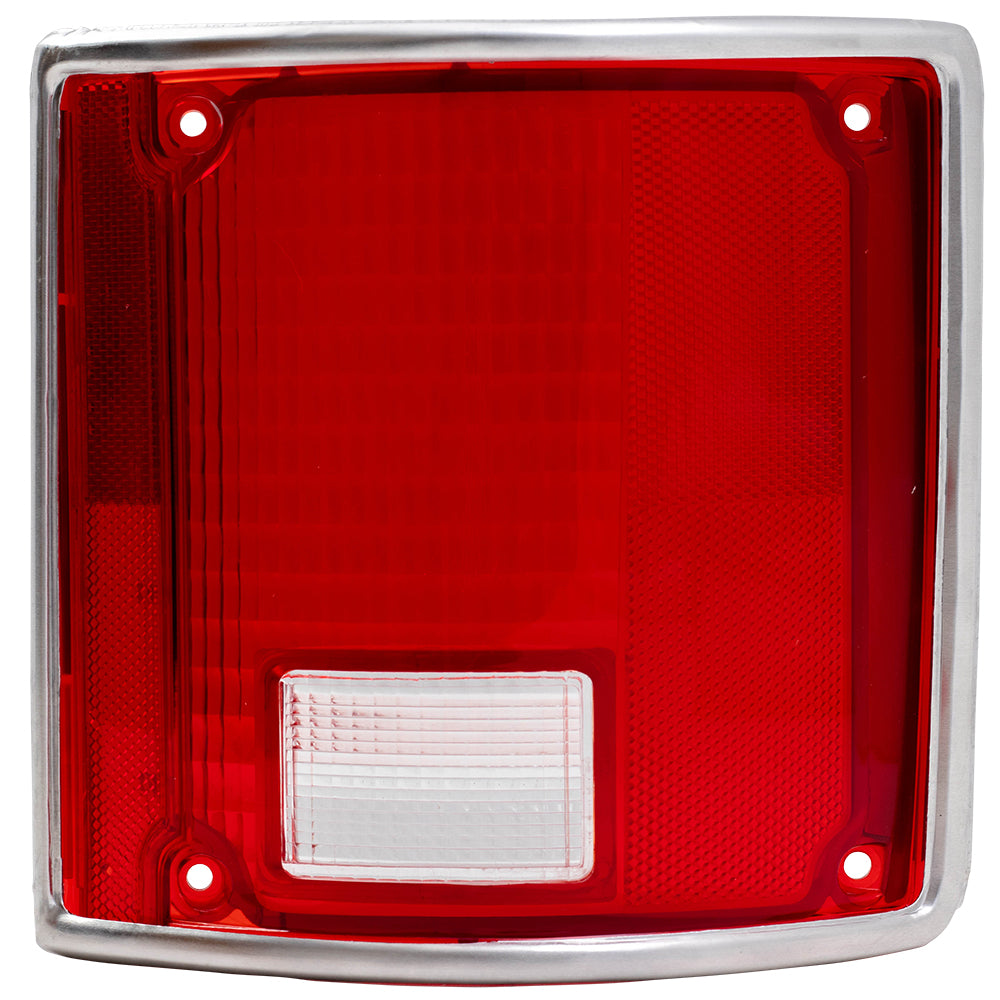 Passenger Tail Light Lens Chrome Trim fits 73-91 Blazer Jimmy Suburban Pickup
