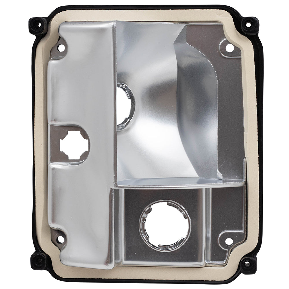 Brock Replacement Driver and Passenger Set Tail Lights with Chrome Trim Compatible with 73-91 Pickup Truck SUV 5965771 5965772