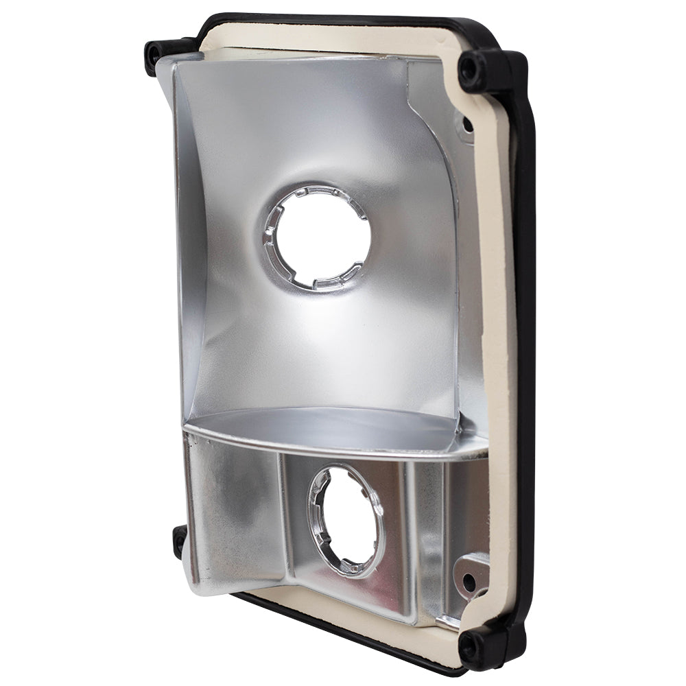 Brock Replacement Driver and Passenger Set Tail Lights with Chrome Trim Compatible with 73-91 Pickup Truck SUV 5965771 5965772