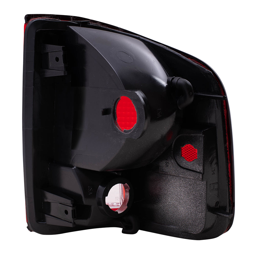 Brock Replacement Driver Side Tail Light Unit with Black Edge Compatible with 1994-2004 S10, 94-04 Sonoma and 96-00 Hombre 5978195