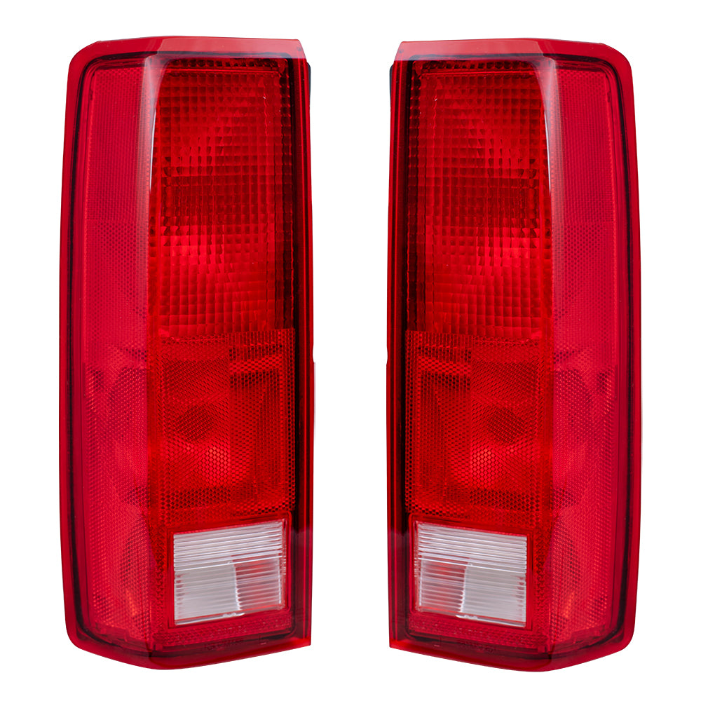 Brock Replacement Driver and Passenger Set Tail Lights Compatible with 1985-2005 Astro Safari Van 5978023 5978024