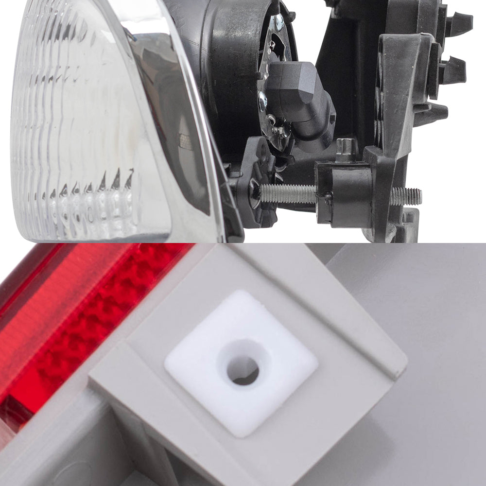 Brock Replacement Driver and Passenger Side Halogen Combination Headlight Assemblies and Tail Light Units 4 Piece Set Compatible with 1998-2005 Blazer