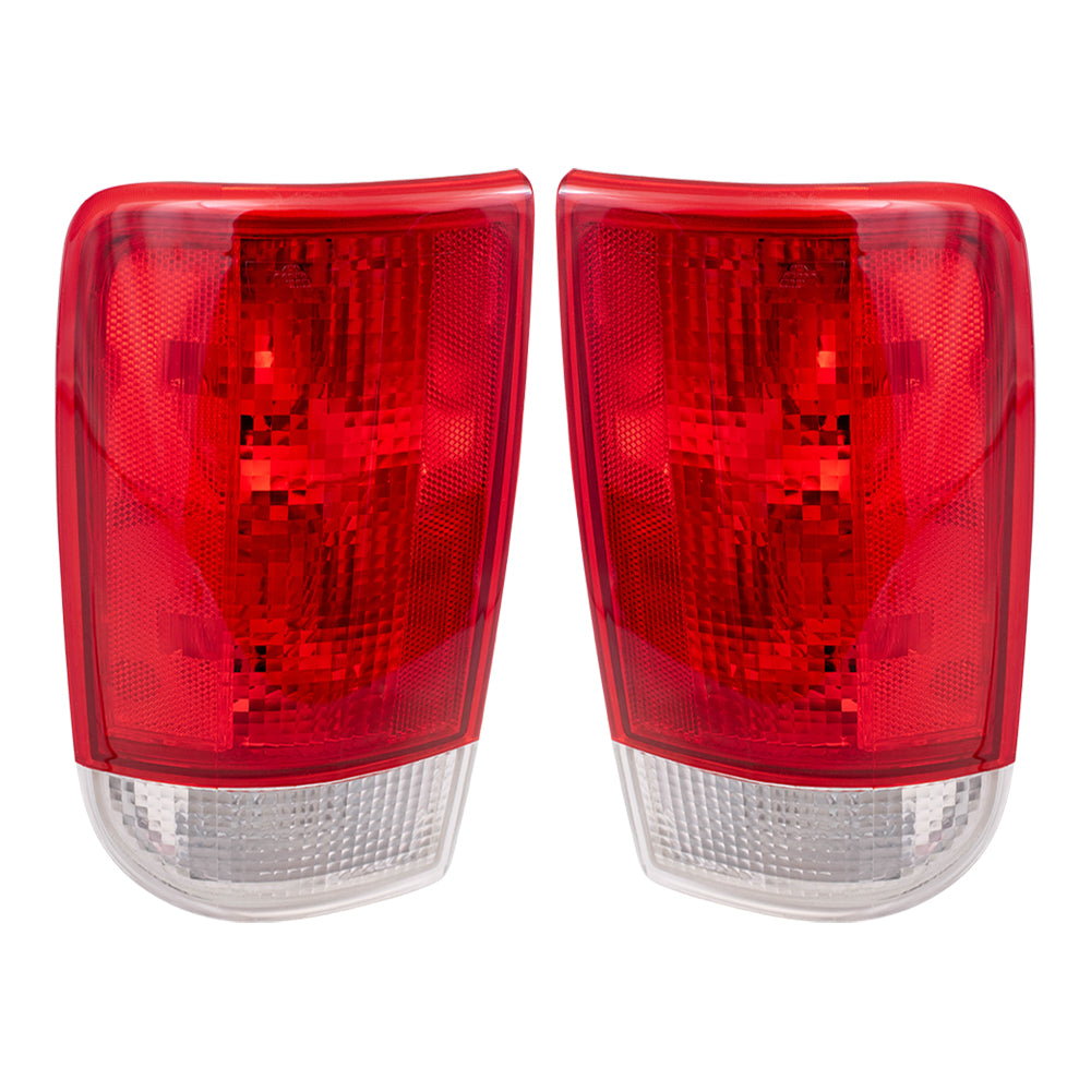 Brock Replacement Driver and Passenger Side Tail Light Units Compatible with 1995-2005 Blazer 95-01 Jimmy 96-01 Bravada 19179358 19179679