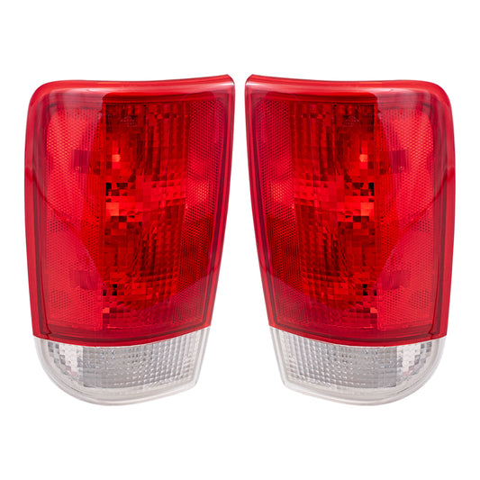 Brock Replacement Driver and Passenger Side Tail Light Units Compatible with 1995-2005 Blazer 95-01 Jimmy 96-01 Bravada 19179358 19179679