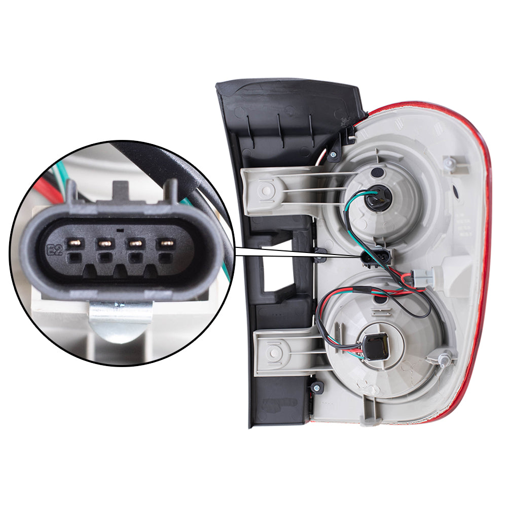 Brock Tail Lights Set fits 2010-2015 Chevrolet Equinox Pair Taillamps Lens w/ Housing