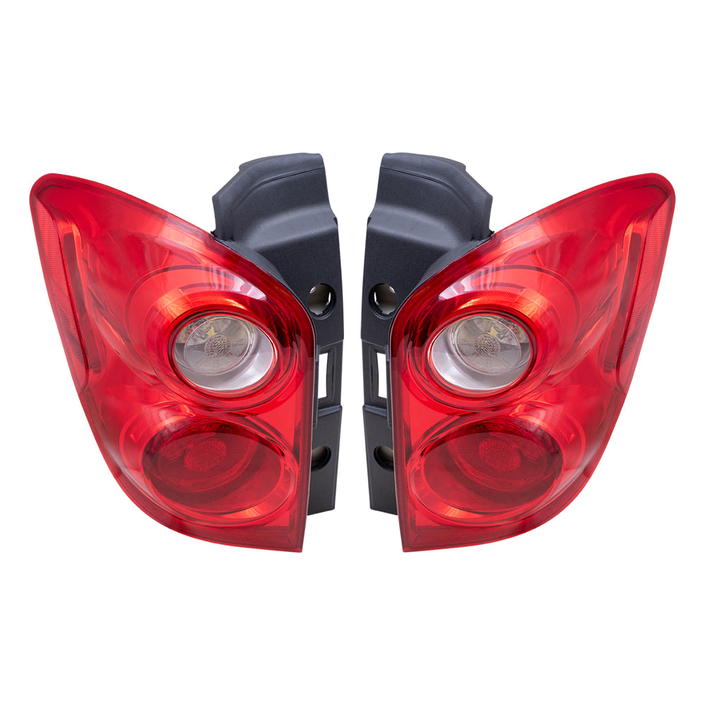 Brock Tail Lights Set fits 2010-2015 Chevrolet Equinox Pair Taillamps Lens w/ Housing