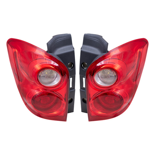 Brock Tail Lights Set fits 2010-2015 Chevrolet Equinox Pair Taillamps Lens w/ Housing