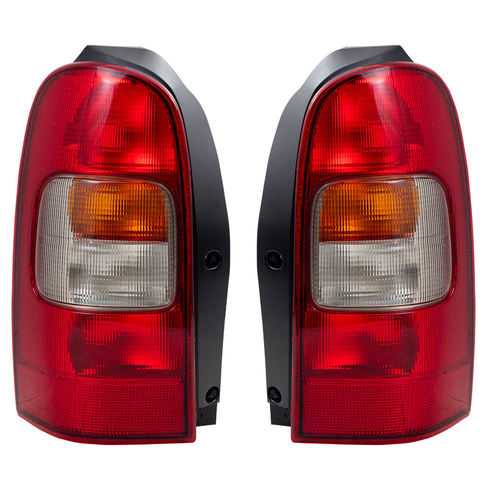 Brock Replacement Driver and Passenger Set Tail Lights Compatible with 1997-2005 Trans Sport Venture Montana Silhouette Van 10353279 19206746