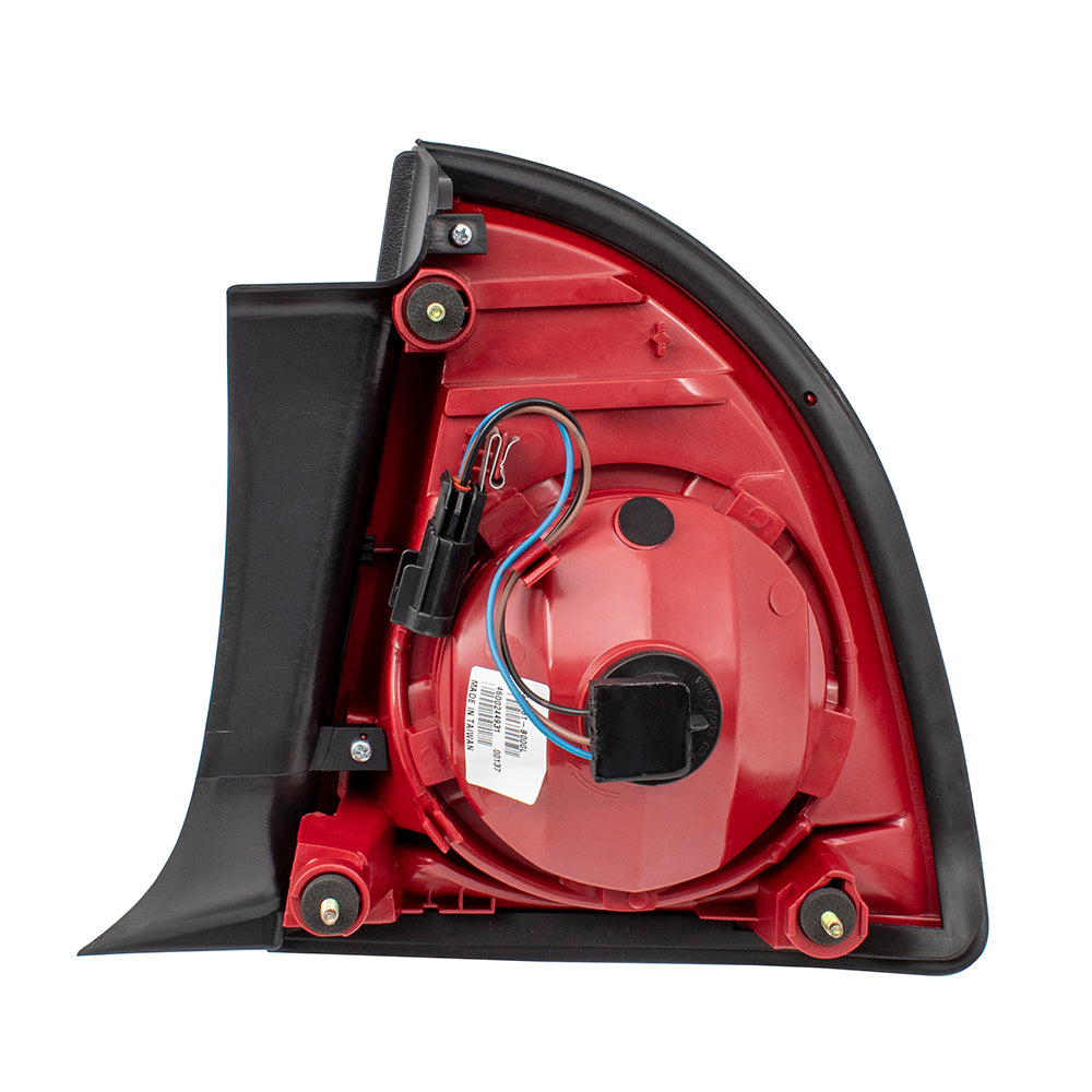 Brock Replacement Passenger Tail Light with Red Lens Compatible with 2008-2012 Malibu 20914364
