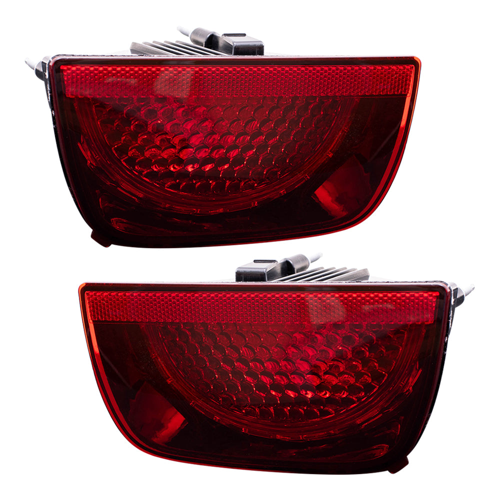 Brock Replacement Driver and Passenger Set Inner Tail Lights Compatible with 2010-2013 Camaro w/ RS Package 92244325 92244326