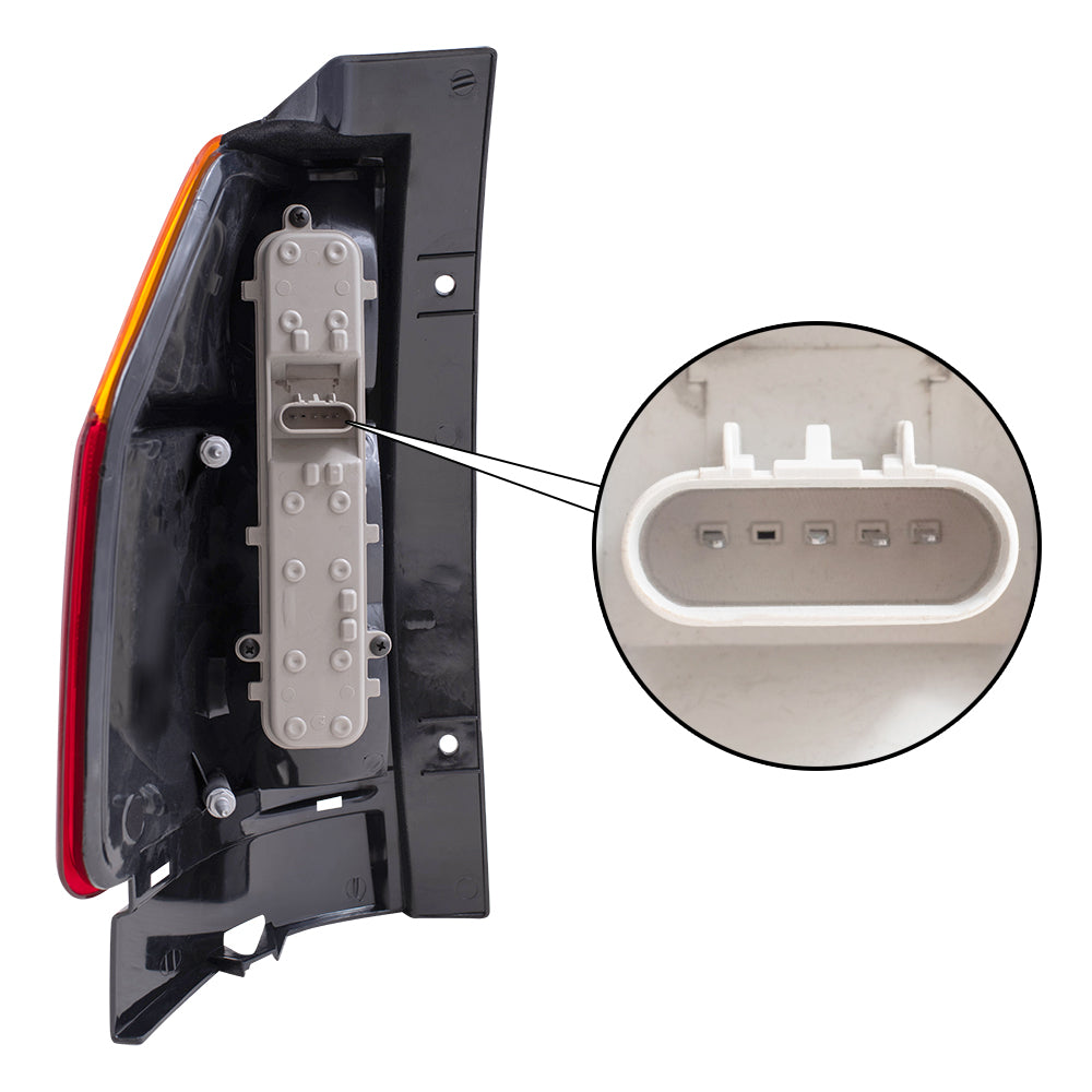 Brock Replacement Driver and Passenger Set Tail Lights Compatible with 2002-2009 Envoy 2002-2006 Envoy XL 15131576 15131577