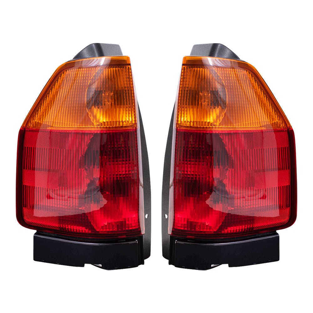 Brock Replacement Driver and Passenger Set Tail Lights Compatible with 2002-2009 Envoy 2002-2006 Envoy XL 15131576 15131577
