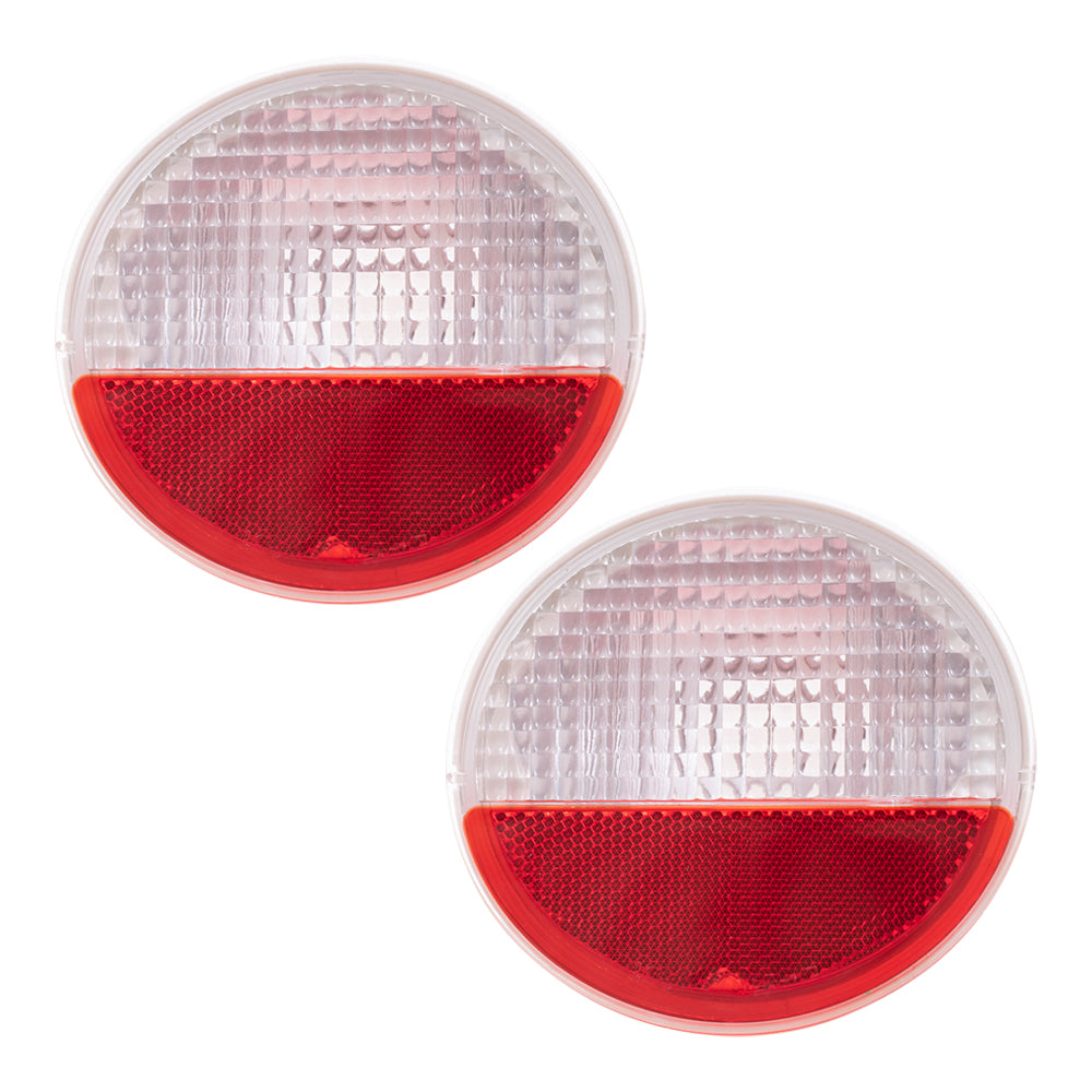 Brock Replacement Driver and Passenger Set Back-Up Backup Lights Compatible with 02-09 Envoy Solstice Envoy XL 15000128