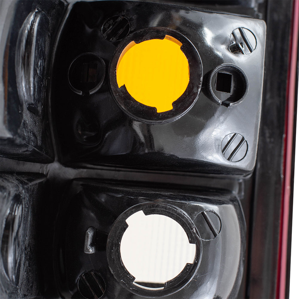 Brock Replacement Driver and Passenger Set Tail Lights Compatible with 2001-2003 Silverado Sierra 3500 Fleetside Pickup Truck 19169019 19169020