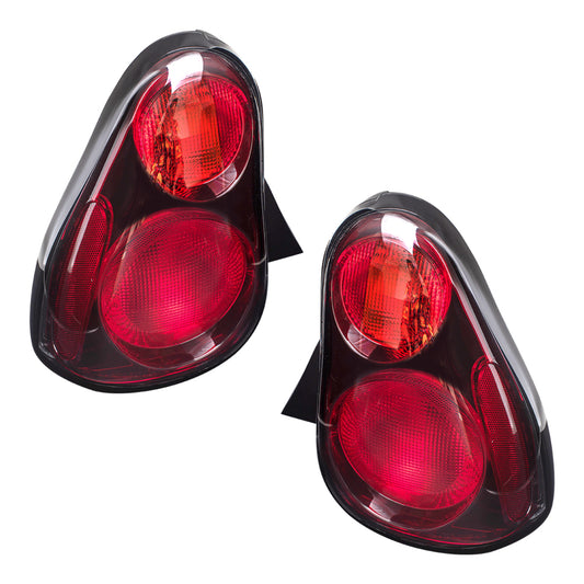 Brock Replacement Driver and Passenger Set Tail Lights Quarter Panel Mounted Taillamps Compatible with 2000-2005 Monte Carlo