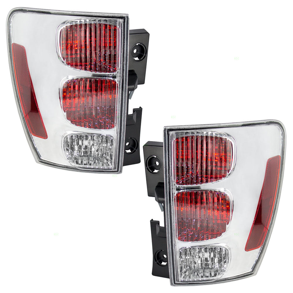Brock Replacement Driver and Passenger Set Tail Lights Compatible with 2005-2009 Equinox 5490028 5490027