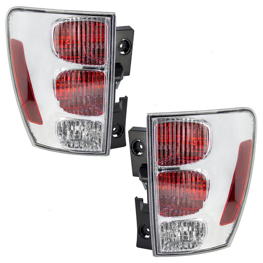 Brock Replacement Driver and Passenger Set Tail Lights Compatible with 2005-2009 Equinox 5490028 5490027