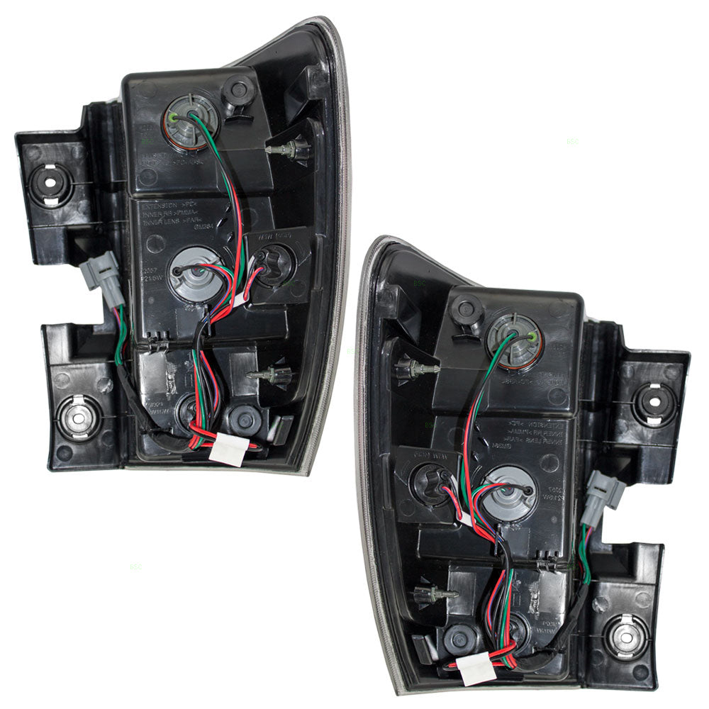 Brock Replacement Driver and Passenger Set Tail Lights Compatible with 2005-2009 Equinox 5490028 5490027