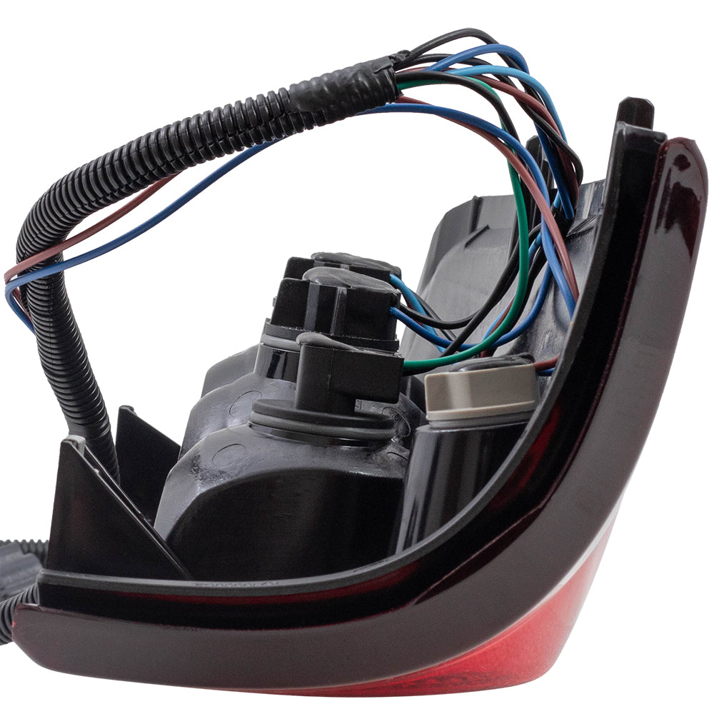 Brock Replacement Driver Tail Lamp Lens, Bulb and Wiring Harness Compatible with 2004-2007 Silverado Fleetside Pickup Truck 19169004