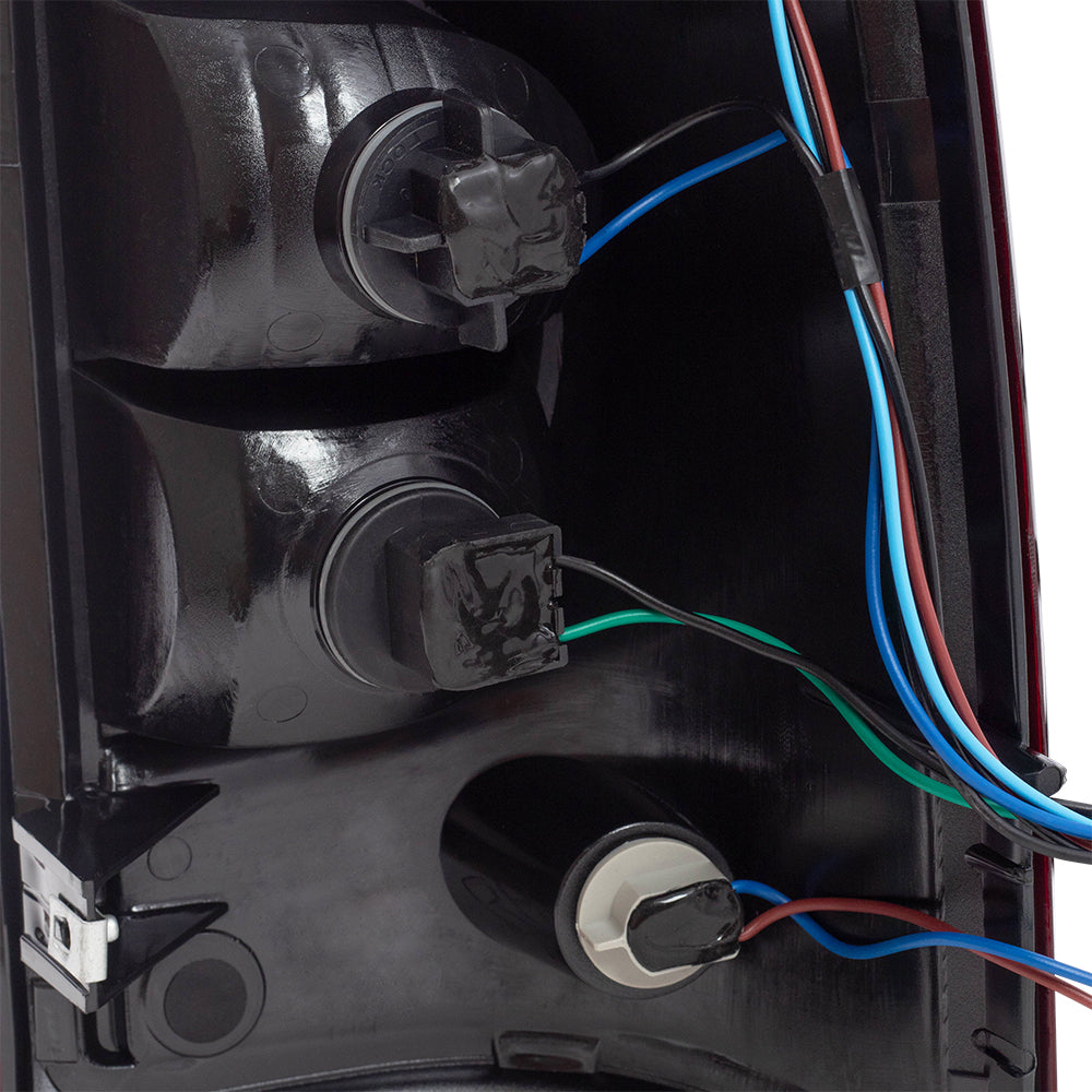 Brock Replacement Driver Tail Lamp Lens, Bulb and Wiring Harness Compatible with 2004-2007 Silverado Fleetside Pickup Truck 19169004