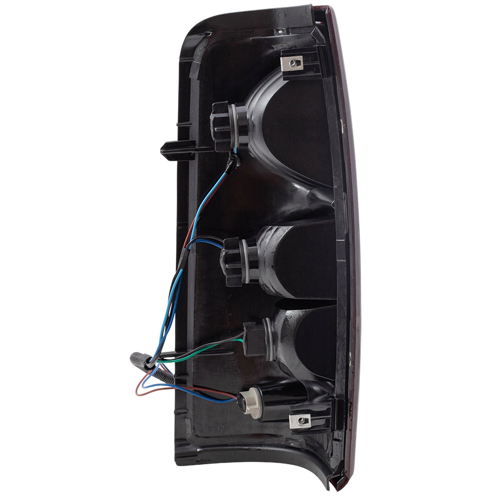 Brock Replacement Passenger Tail Light Lens, Bulb and Wiring Harness Compatible with 2004-2007 Silverado Fleetside Pickup Truck 19169005