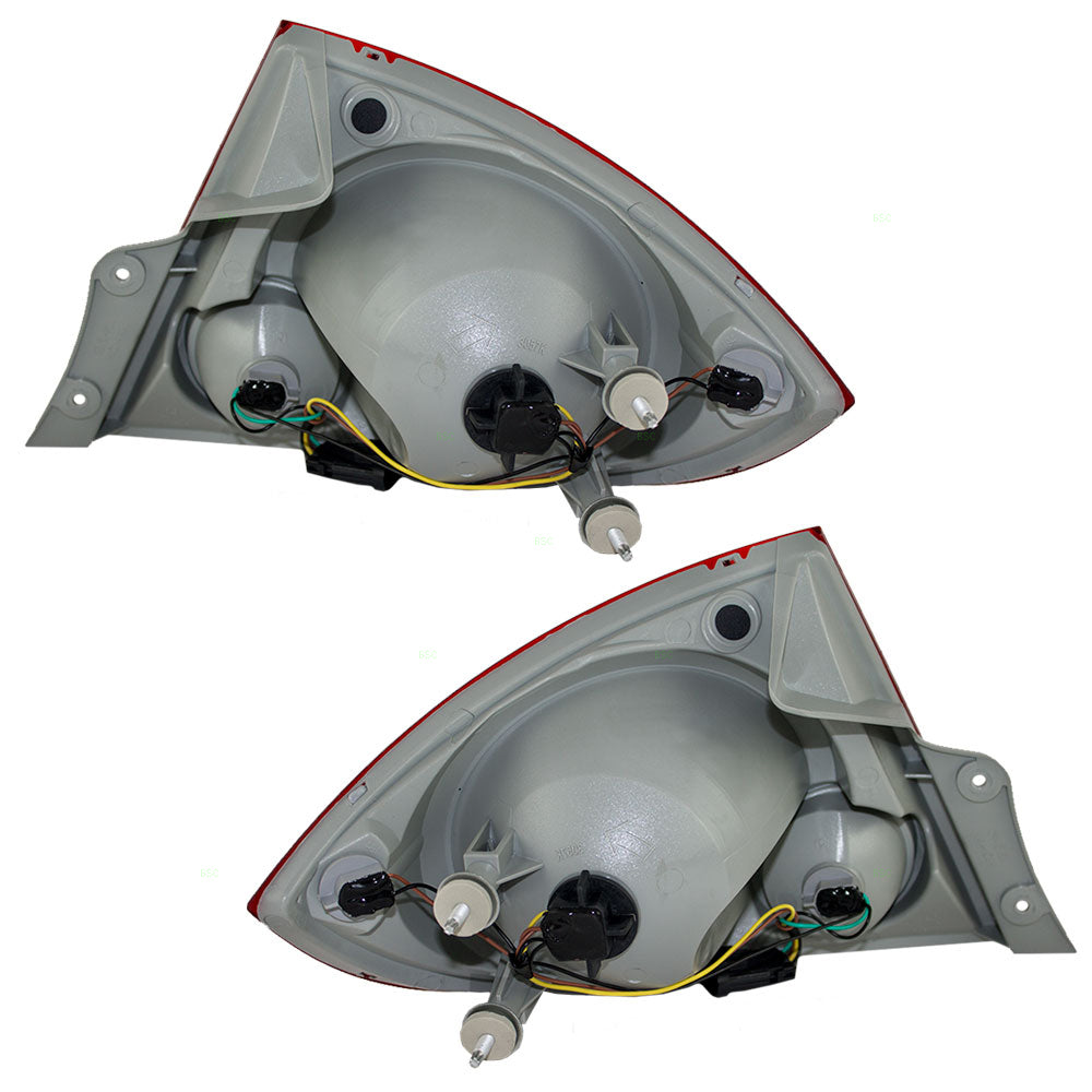 Brock Replacement Driver and Passenger Set Tail Lights Compatible with 2005-2010 Cobalt Sedan 25823649 25823650