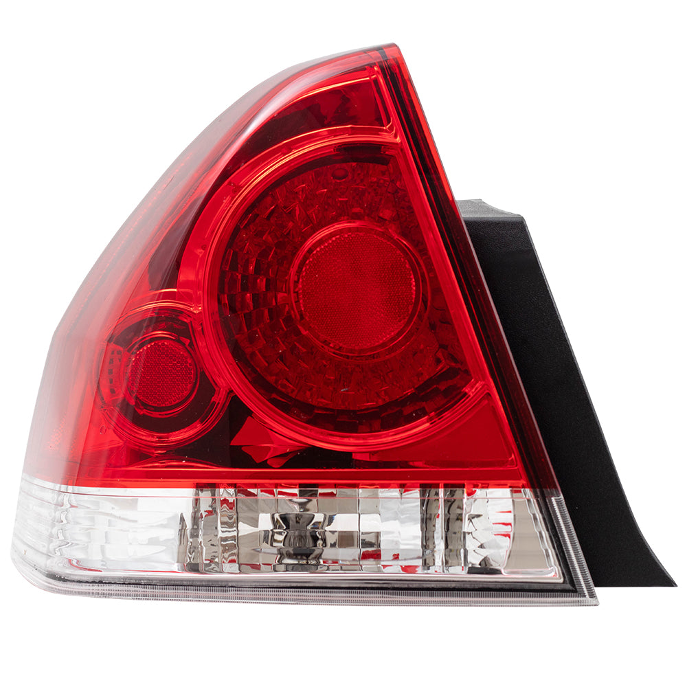 Brock Aftermarket Driver Left Tail Light Assembly Compatible with 2006-2013 Chevy Impala