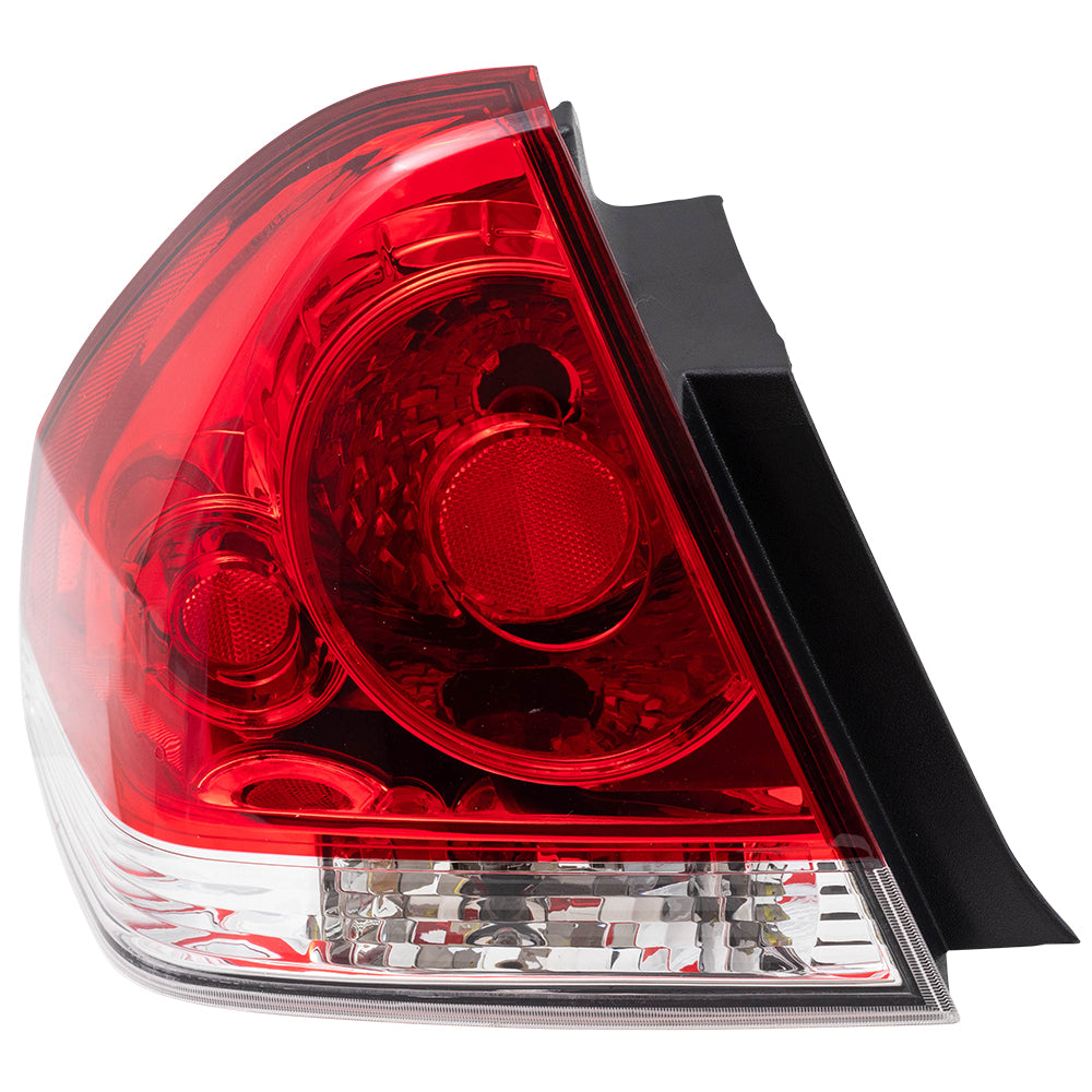 Brock Aftermarket Driver Left Tail Light Assembly Compatible with 2006-2013 Chevy Impala