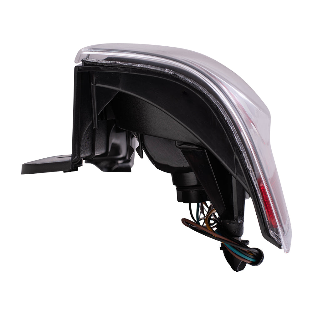 Brock Replacement Driver and Passenger Set Tail Lights with Black Bezels Compatible with 2007-2014 Yukon Denali 25975977 25975978