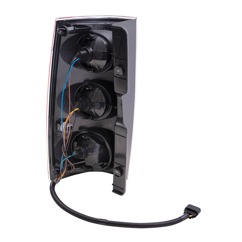 Brock Replacement Driver and Passenger Set Tail Lights with Black Bezels Compatible with 2007-2014 Yukon Denali 25975977 25975978