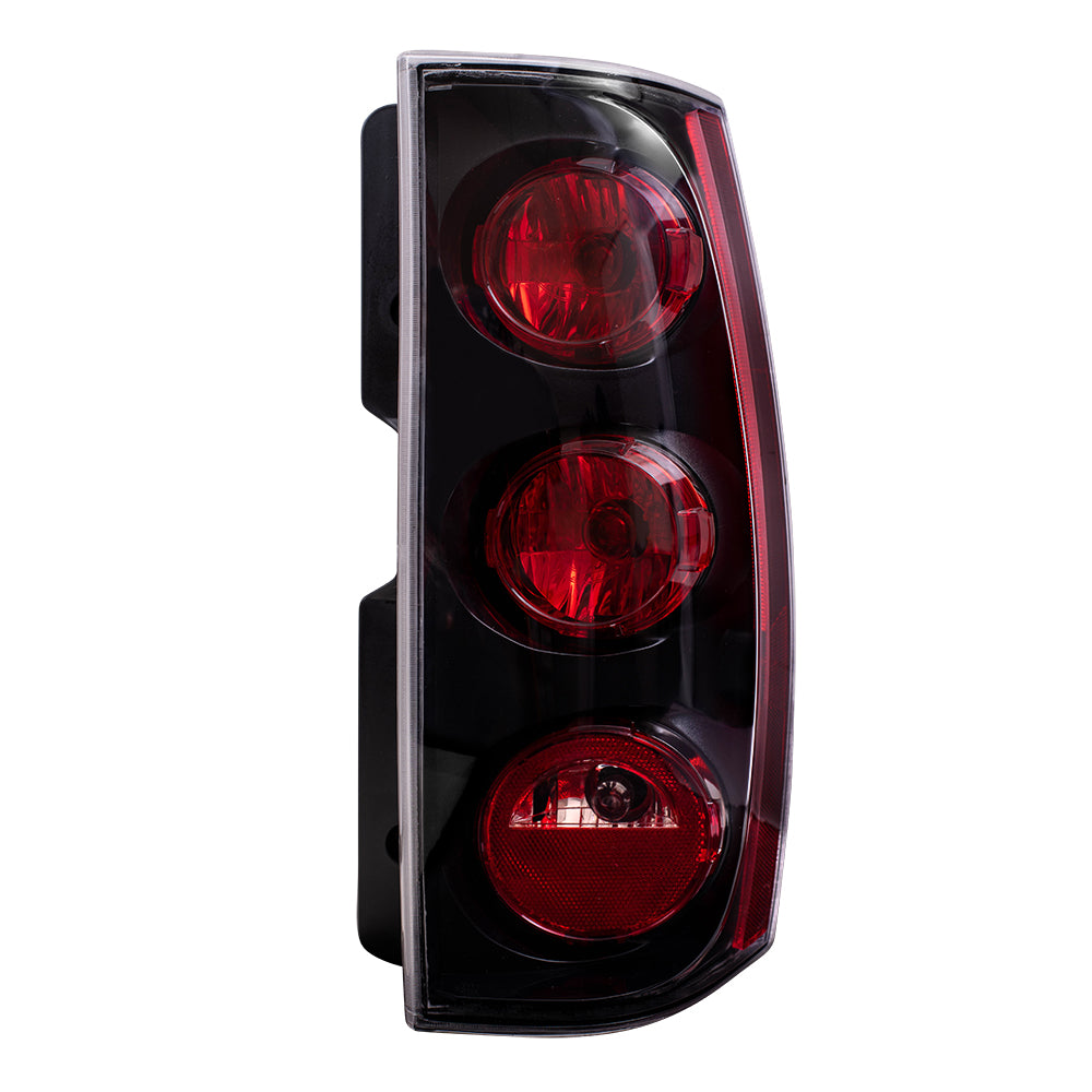 Brock Replacement Driver and Passenger Set Tail Lights with Black Bezels Compatible with 2007-2014 Yukon Denali 25975977 25975978