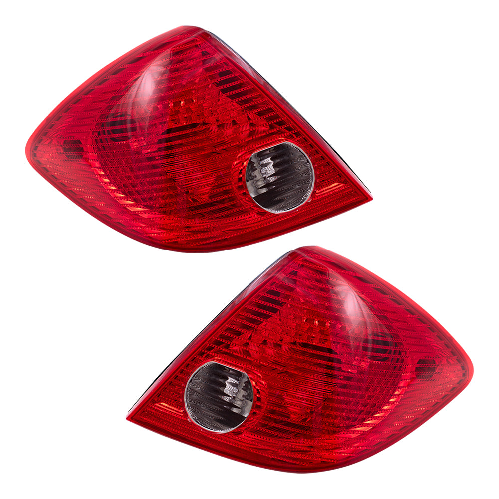 Brock Replacement Driver and Passenger Set Tail Lights Compatible with 05-10 G6 Sedan 15242809 15242808