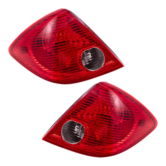 Brock Replacement Driver and Passenger Set Tail Lights Compatible with 05-10 G6 Sedan 15242809 15242808