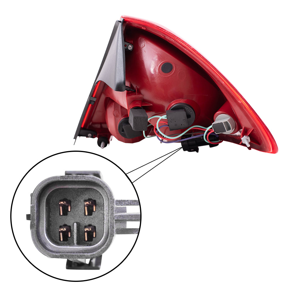 Brock Replacement Driver and Passenger Set Tail Lights Compatible with 05-10 G6 Sedan 15242809 15242808