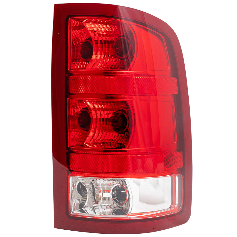 Brock Replacement Passenger Tail Light Lens Compatible with 2007-2013 Sierra Pickup Truck 25958485