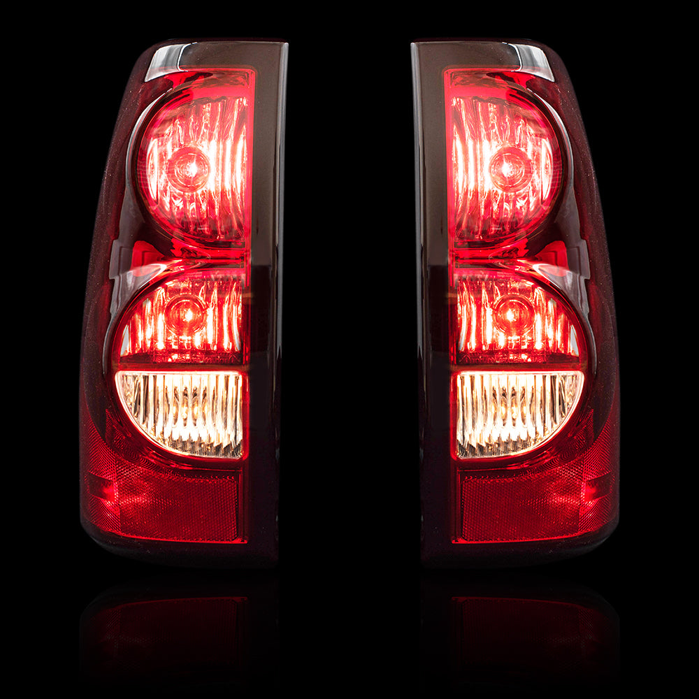 Brock Replacement Tail Light Set Driver and Passenger Compatible with 04-06 Silverado Fleetside 07 Silverado Classic Fleetside