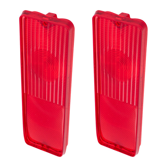 Brock Replacement Driver and Passenger Set Tail Light Lenses Compatible with 1967-1972 C/K Fleetside Wideside Pickup Truck 5959111