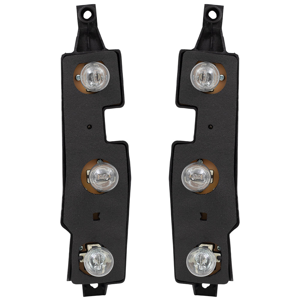 Brock Replacement Driver and Passenger Set Tail Lights Connector Plate Compatible with 1988-2000 C/K Pickup Truck 16511565 16511566